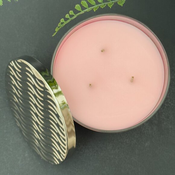 BBW Raspberry Rosé Bath & Body Works 3 Wick Candle - Picture 6 of 10